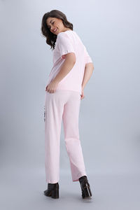 Zivame Power Puff Knit Cotton Loungewear Set - Barely Pink — thumbnail 4